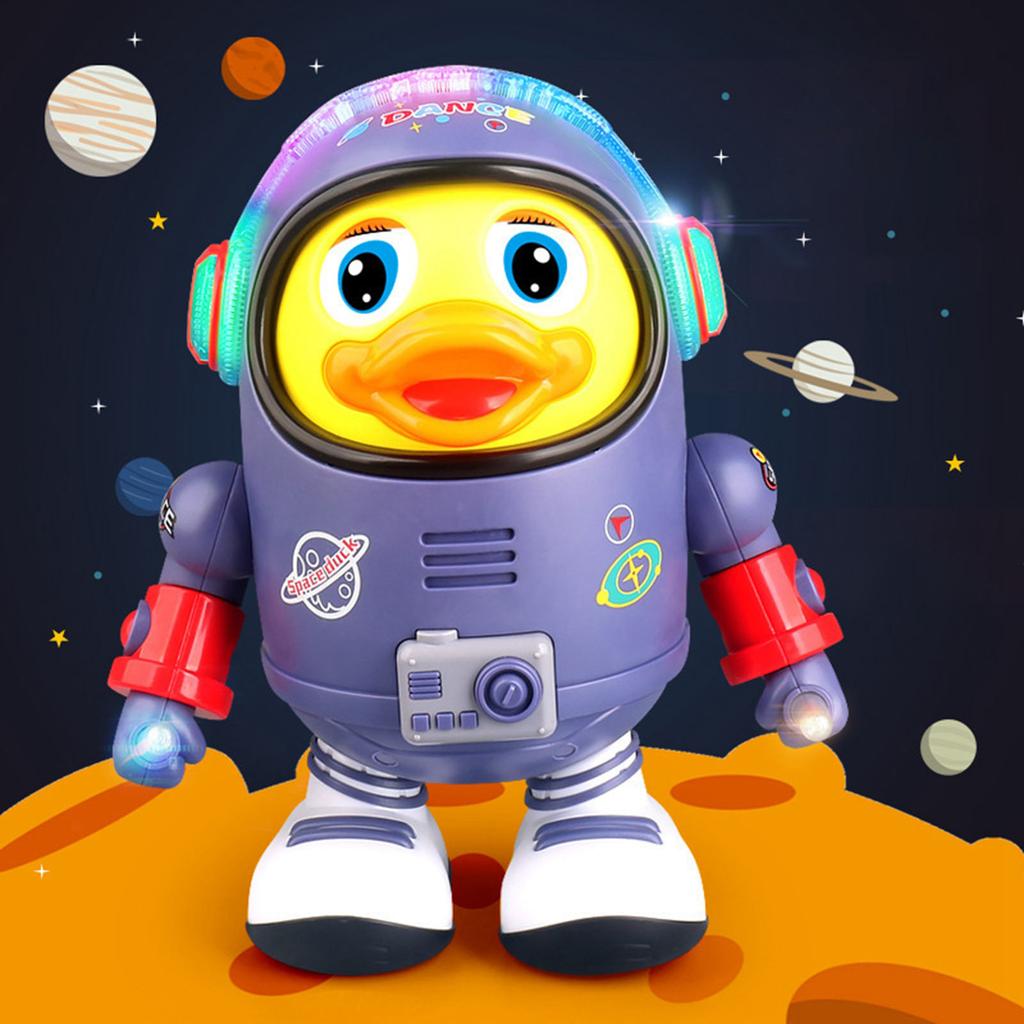 Pato astronauta bailarín con luz y sonido