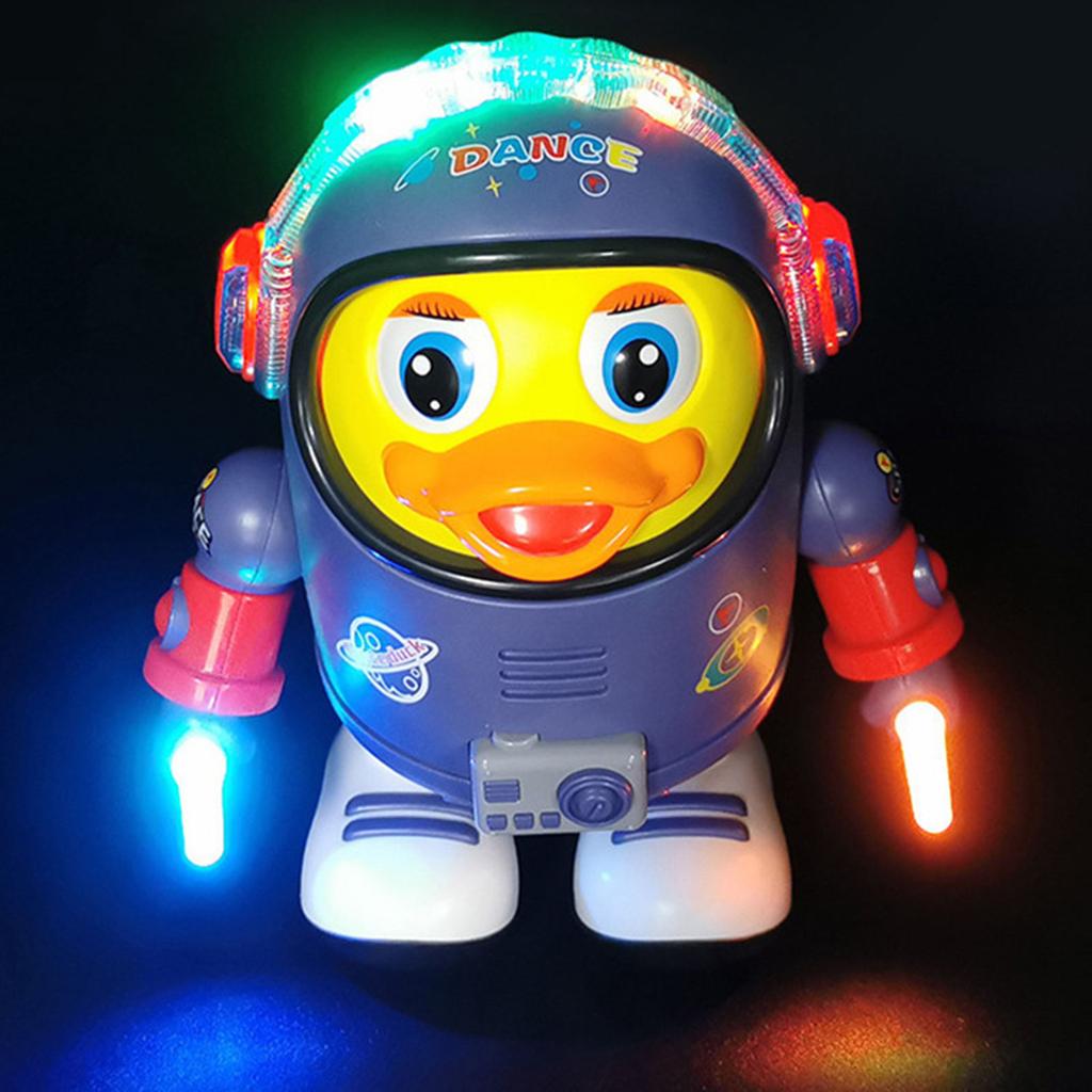 Pato astronauta bailarín con luz y sonido