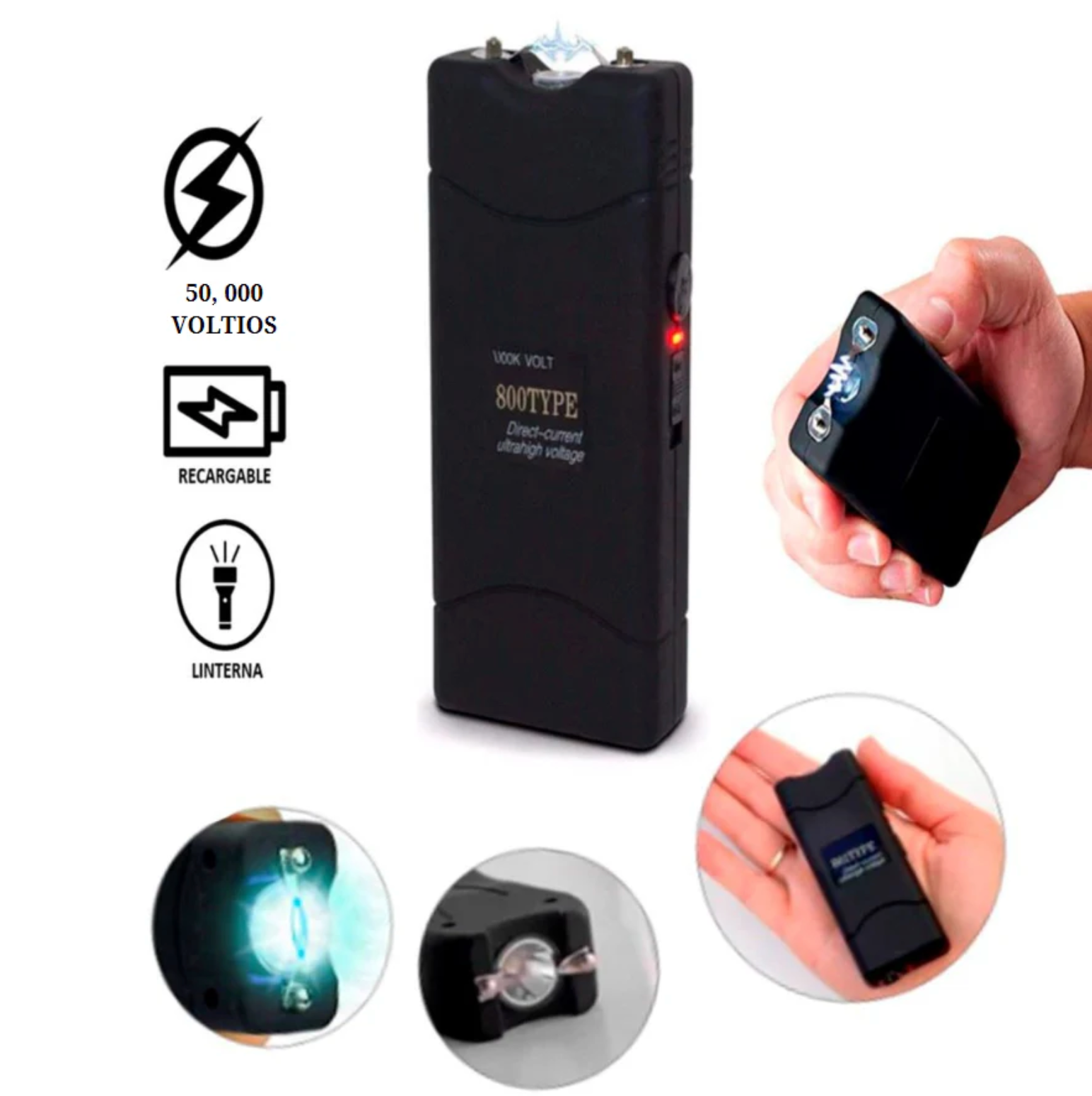 PARALIZADOR ELECTROSHOCK CON LINTERNA | ENVÍO GRATIS